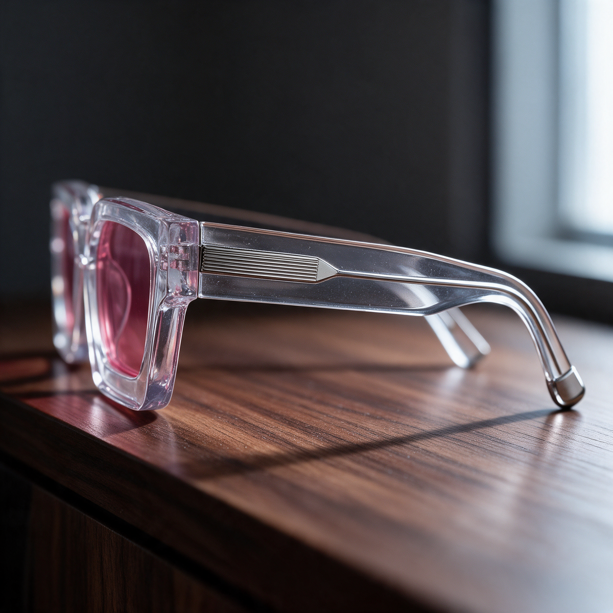 Devero Vertex Sonnenbrille Kristall / Rosé – Seitenprofil
