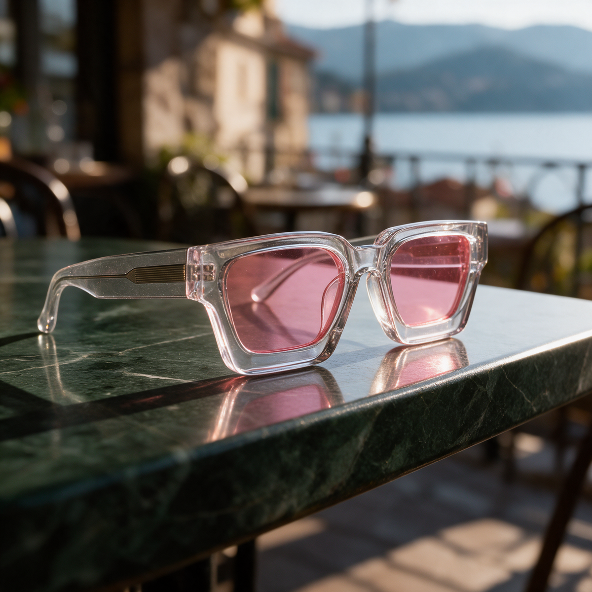 Devero Vertex Sonnenbrille Kristall / Rosé – Szene