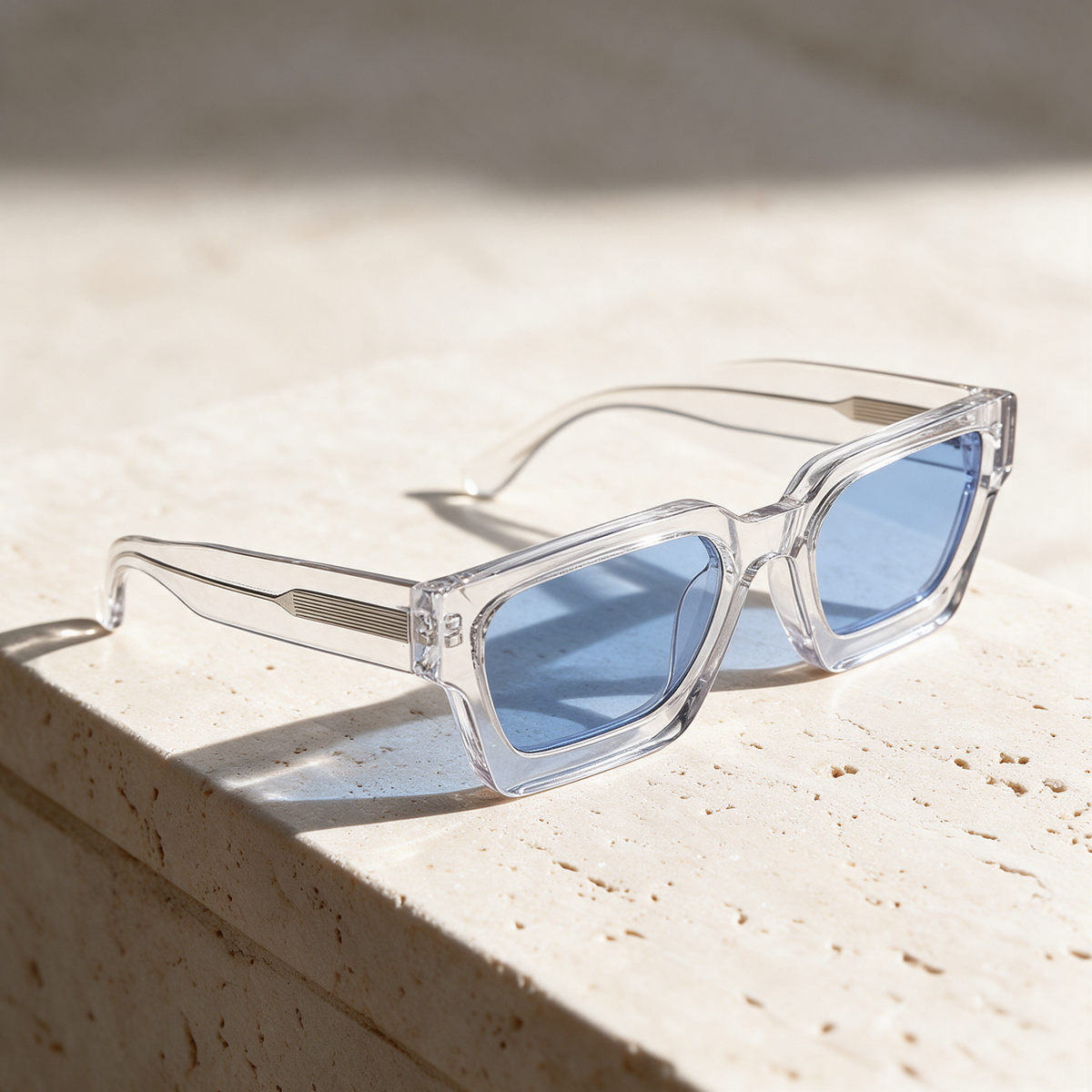 Vertex, Montatura Cristallo · Lenti Blu