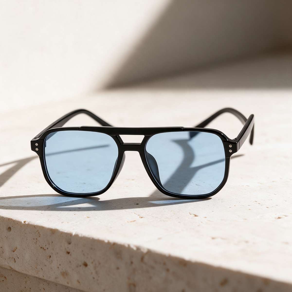 Bise, Montatura Nero · Lenti Azzurro