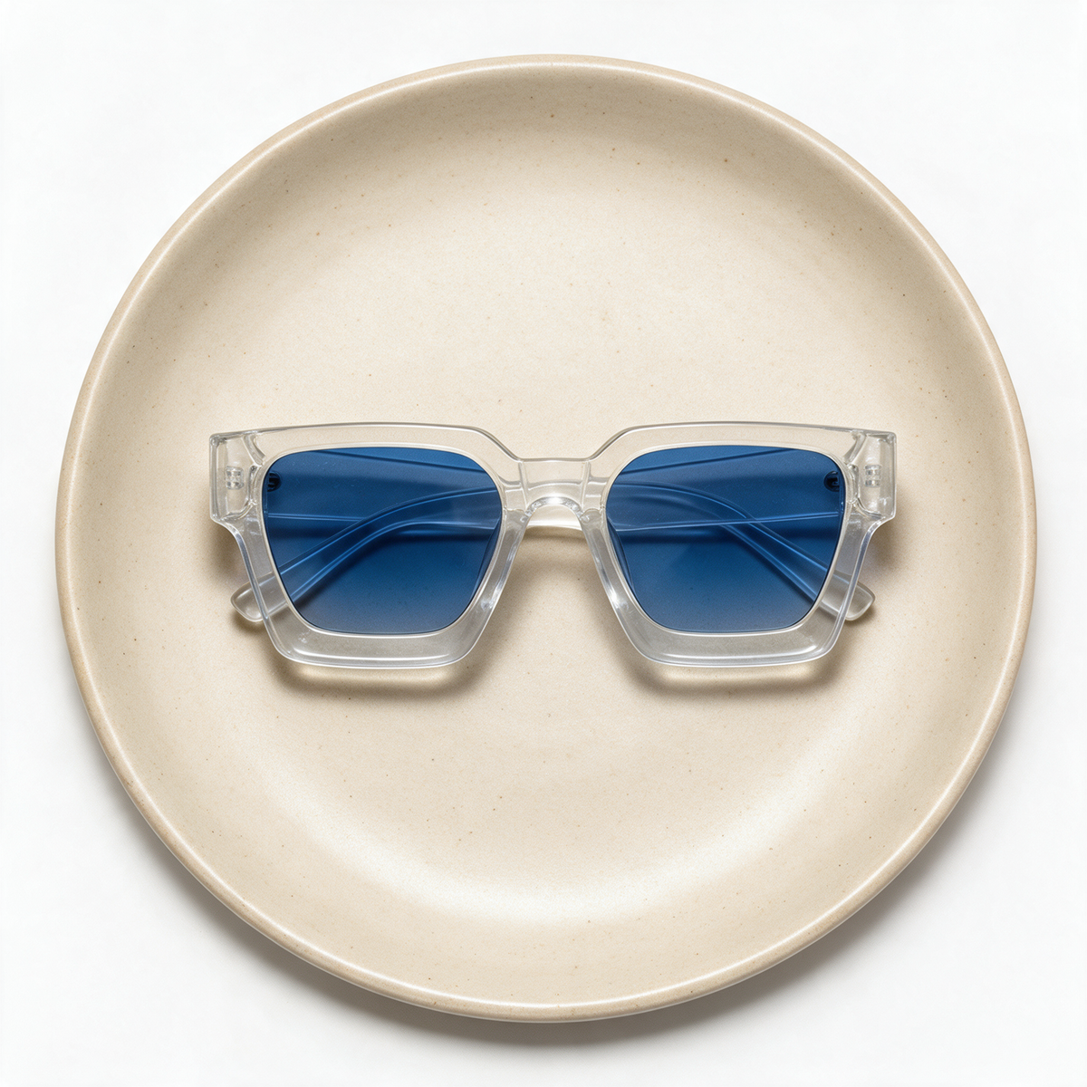 Devero Cresta Sonnenbrille Kristall / Blau Verlauf – Detailansicht