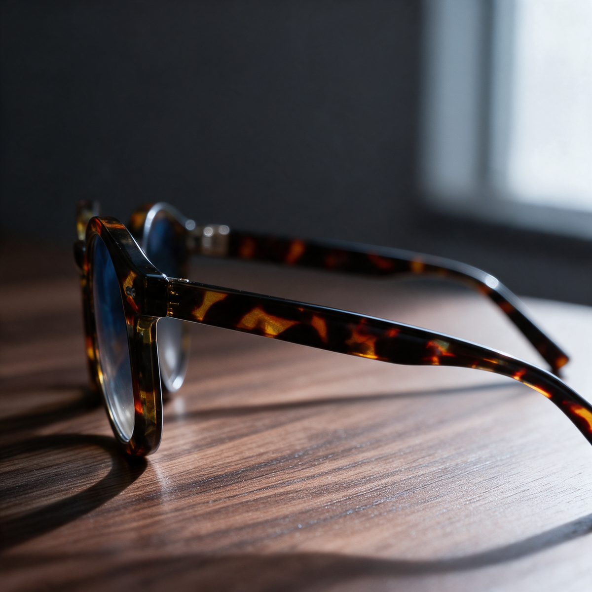 Devero Firn Sonnenbrille Havanna / Blau Verlauf – Seitenprofil