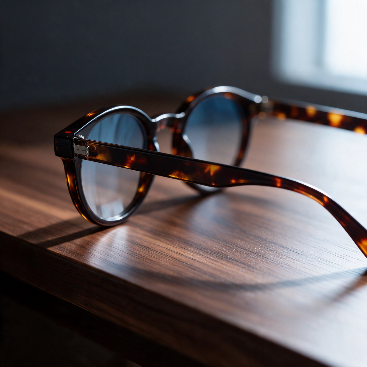 Devero Lenz Sonnenbrille Havanna / Blau Verlauf – Seitenprofil