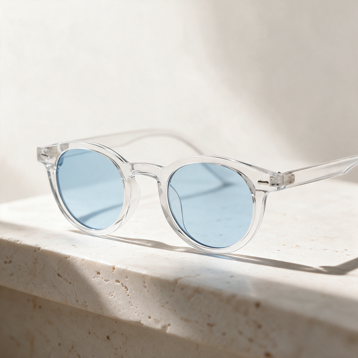 Lenz, Montatura Cristallo · Lenti Azzurro