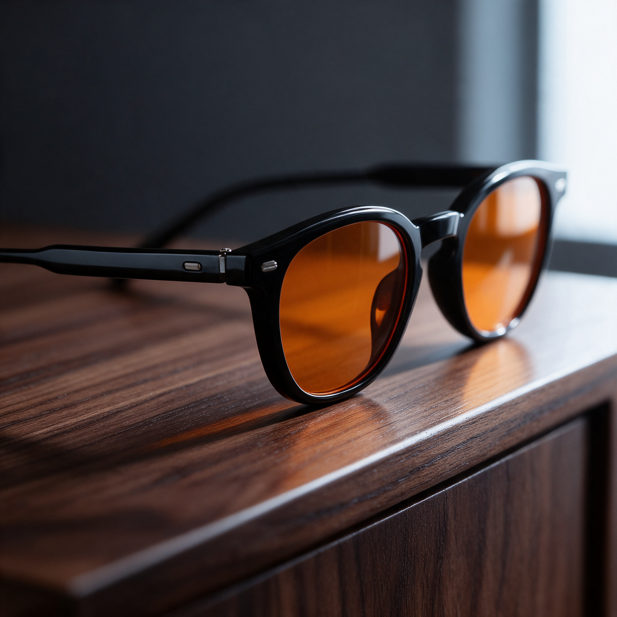 Devero Lumen Sonnenbrille Schwarz / Orange – Seitenprofil