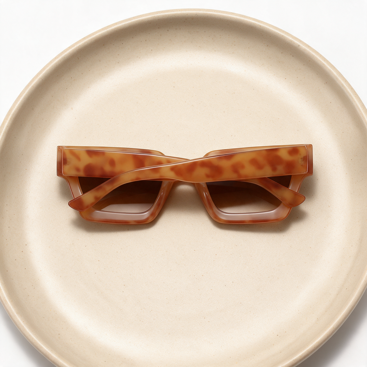 Devero Solis Sonnenbrille Marmor-Orange / Braun Verlauf – Detailansicht