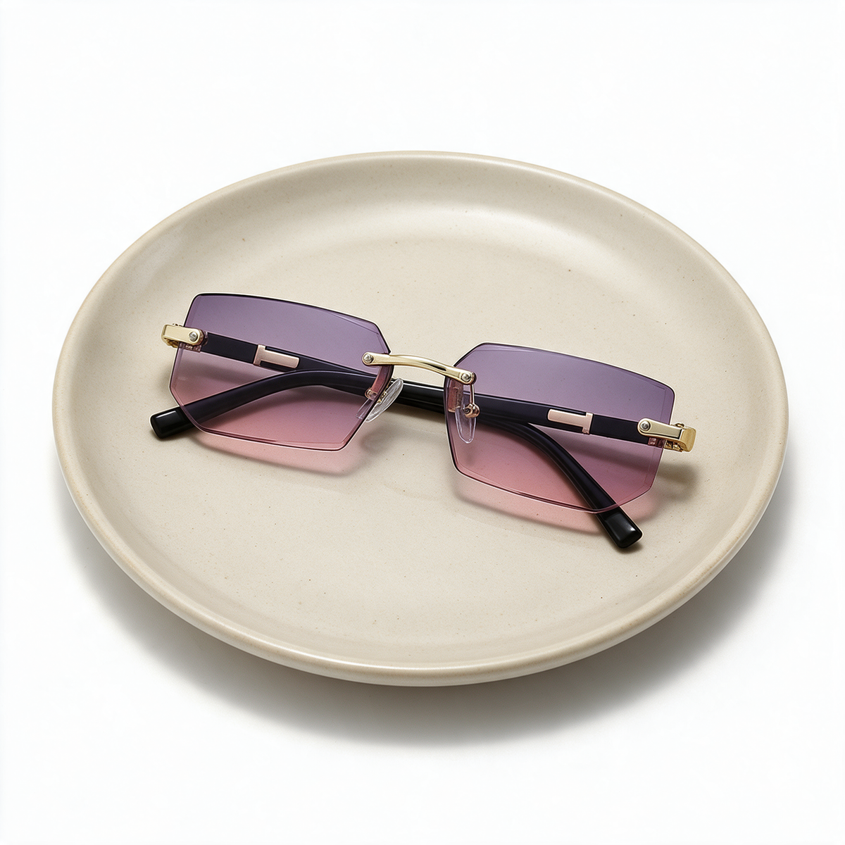 Devero Aria Sonnenbrille Gold / Violett-Rosé Verlauf – Detailansicht