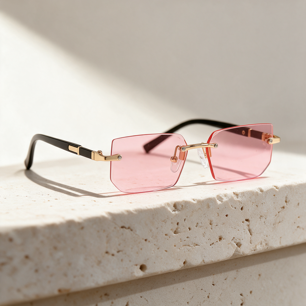 Aria, Montatura Oro · Lenti Rosa cipria