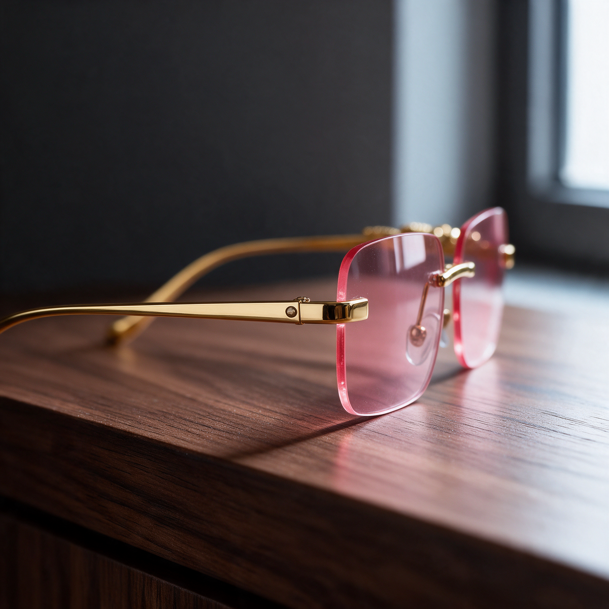 Devero Heliodor Sonnenbrille Gold / Rosé – Seitenprofil