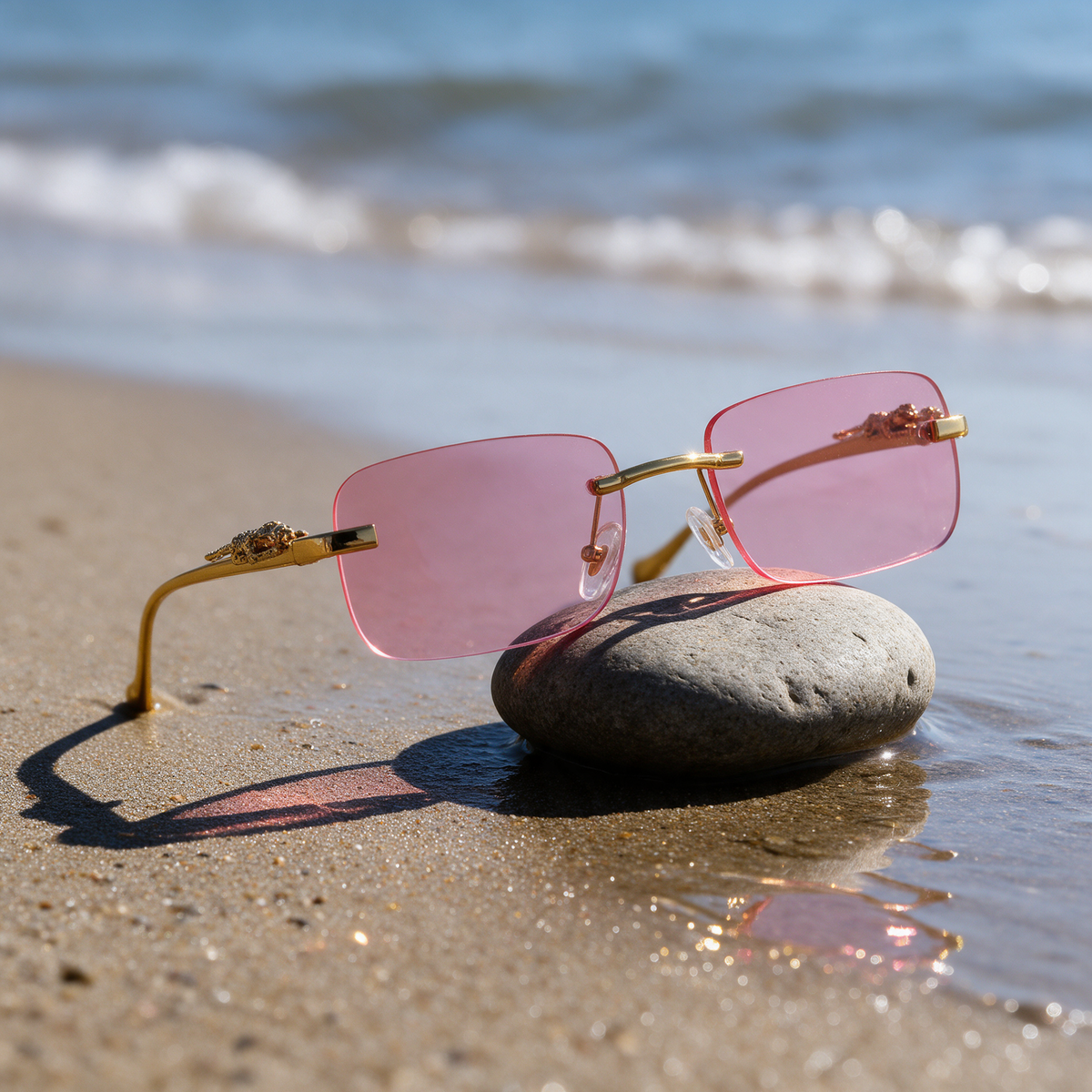 Devero Heliodor Sonnenbrille Gold / Rosé – Szene