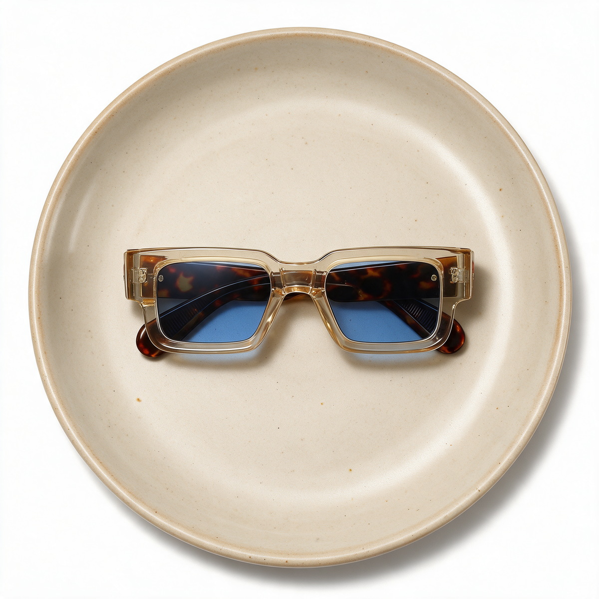 Devero Massif Sonnenbrille Champagner-Havanna / Blau – Detailansicht