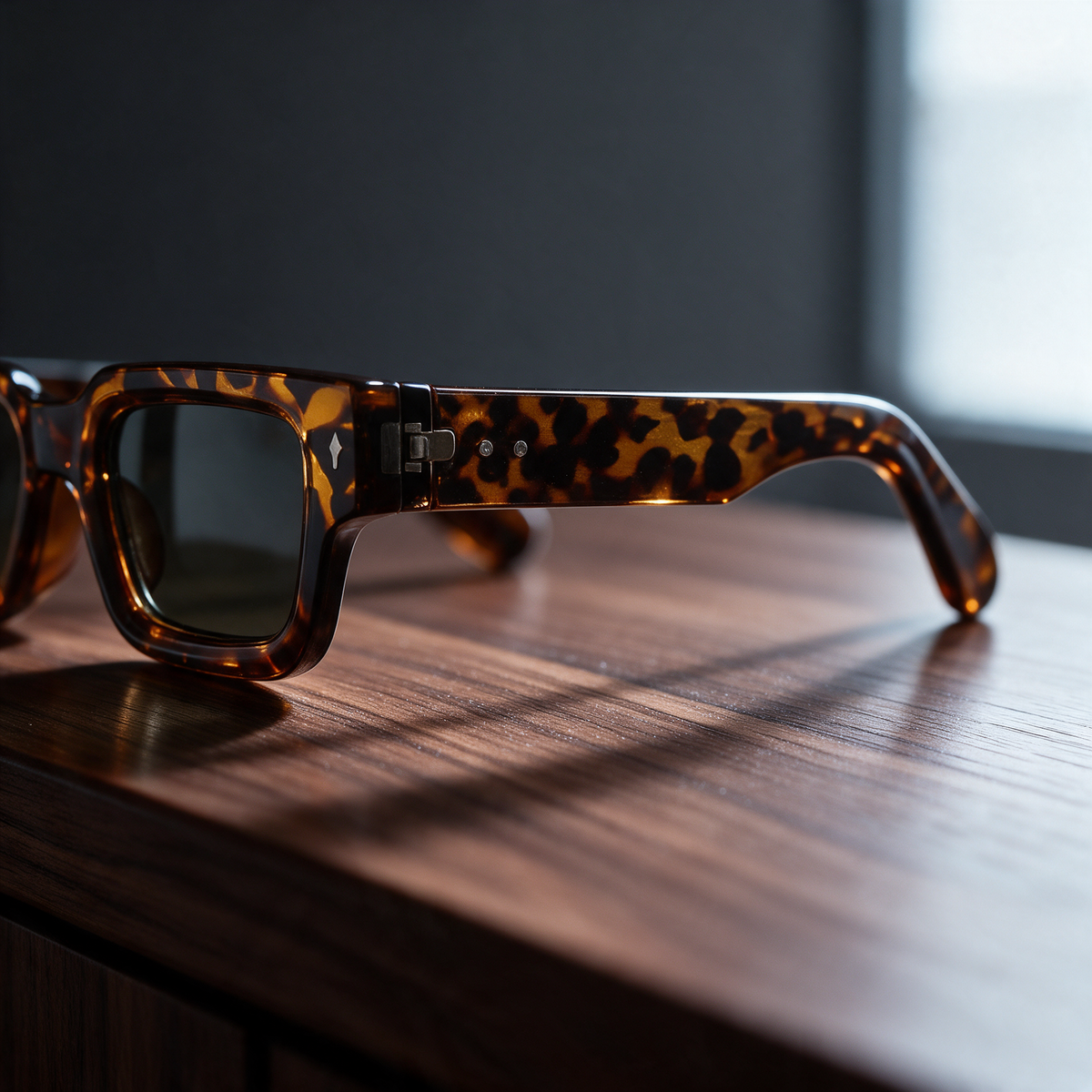Devero Serac Sonnenbrille Leopard / Grün – Seitenprofil