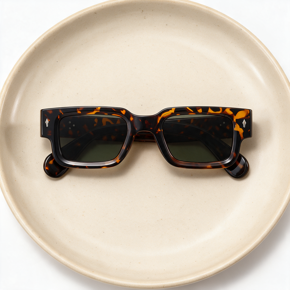 Devero Serac Sonnenbrille Leopard / Grün – Detailansicht