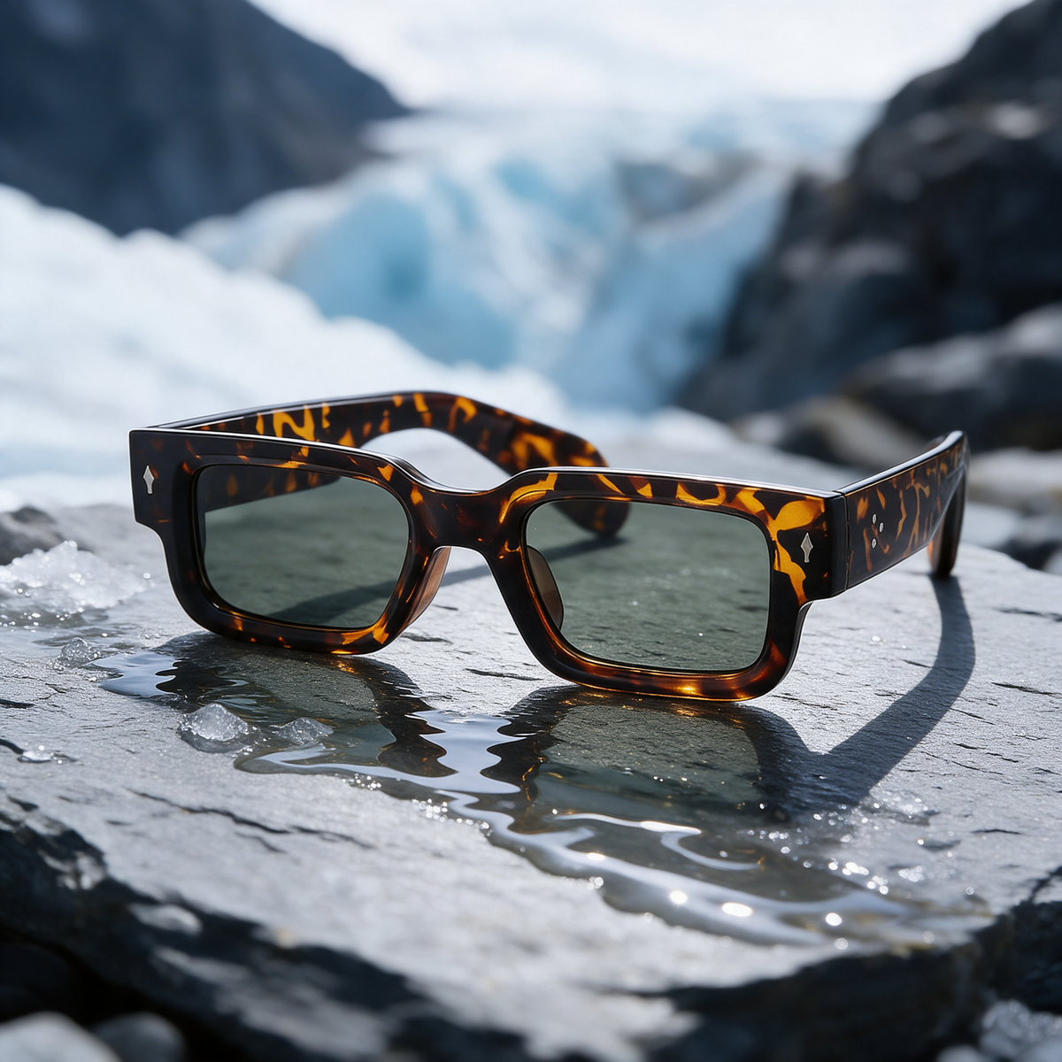 Devero Serac Sonnenbrille Leopard / Grün – Szene