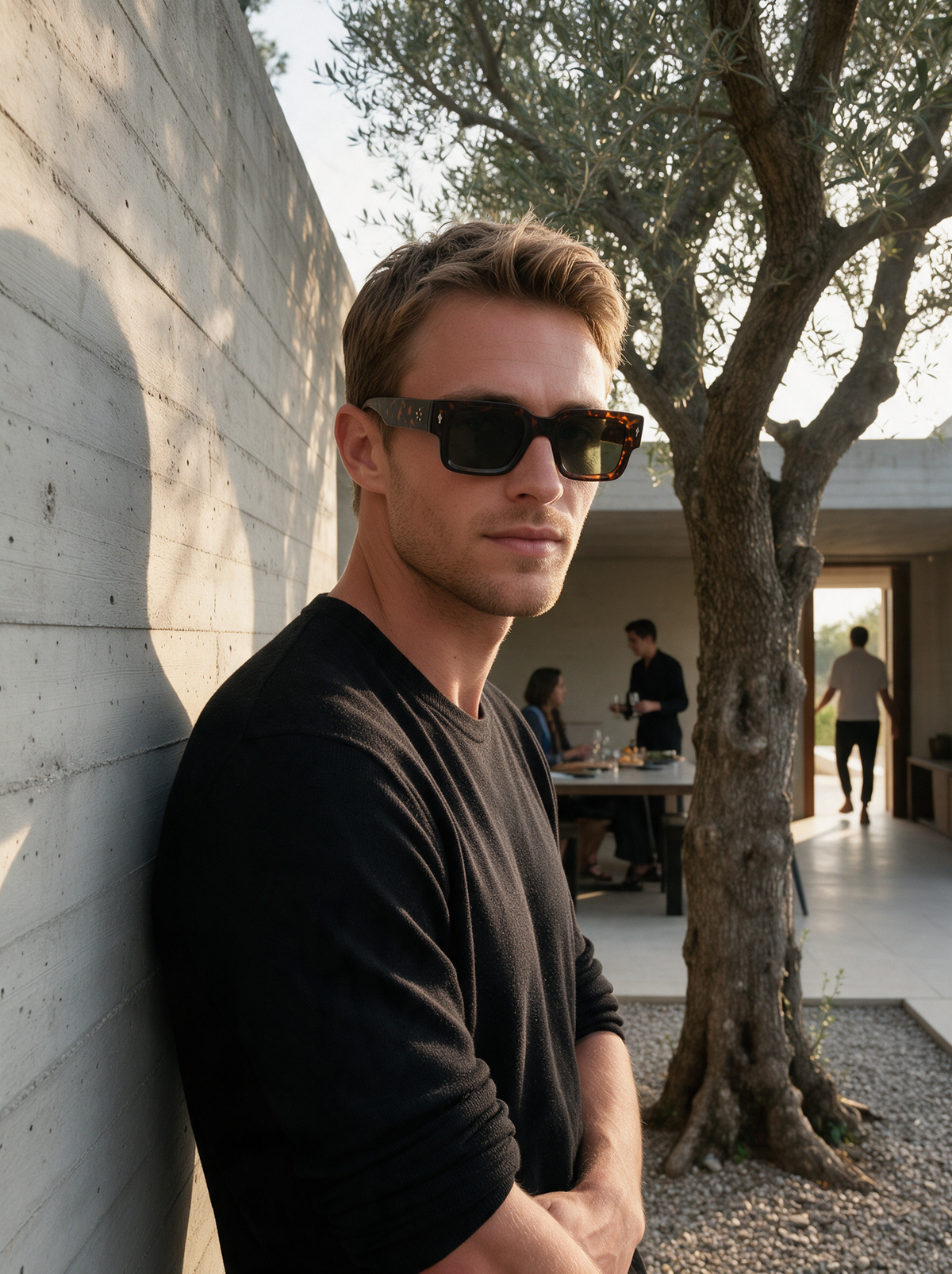 Devero Serac Sonnenbrille Leopard / Grün – getragen